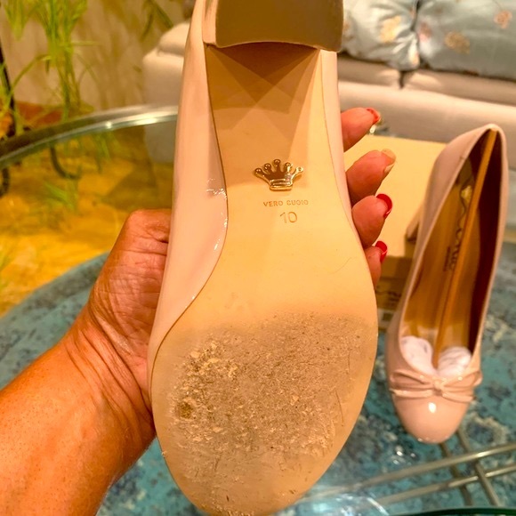 ✨Nina✨ Blush Dynasty Round Toe Chunky Heels W/Bow - Picture 7 of 9